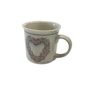 Vintage Otagiri Japan Floral Heart Ceramic Mug Karen Armstrong